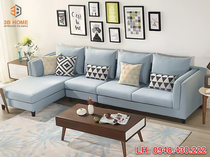 Ghế sofa đẹp cho phòng khách thiết kế góc hình chữ L 
